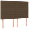 vidaXL Cadre de lit sans matelas marron fonc&eacute; 140x190 cm tissu