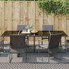 vidaXL Tapis d'ext&eacute;rieur Chevron ARAKIL Noir et gris 400 X 300 cm