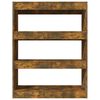 vidaXL Bibliothèque/Séparateur de pièce chêne fumé bois d'ingénierie