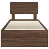 vidaXL Cadre de lit Ch&ecirc;ne brun 75 x 190 cm Bois d&rsquo;ing&eacute;nierie