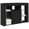 vidaXL Meuble TV LED d'Angle Noir 100x40x68cm Bois d'ing&eacute;nierie