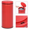 vidaXL Poubelle &agrave; capteur automatique 80 L Acier au carbone Rouge