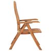 vidaXL Chaises inclinables de jardin et coussins lot de 4 Teck solide