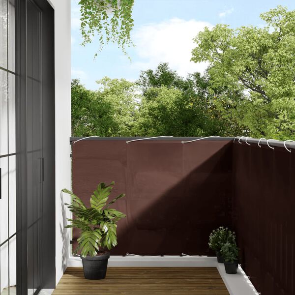 vidaXL &Eacute;cran de balcon marron 120x700 cm 100% polyester oxford