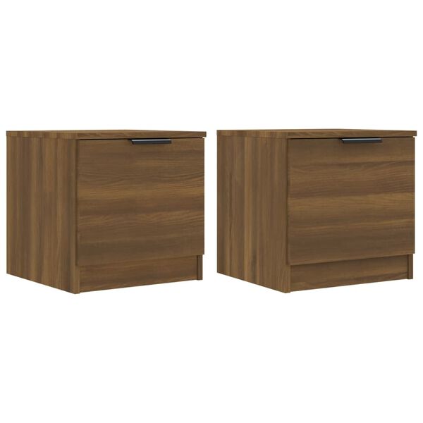 vidaXL Tables de chevet 2 pcs Chêne marron 40x39x40 cm