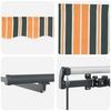 vidaXL Auvent Rétractable Vert et jaune 300 x 250 cm tissu
