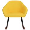 vidaXL Chaise &agrave; bascule Jaune Tissu