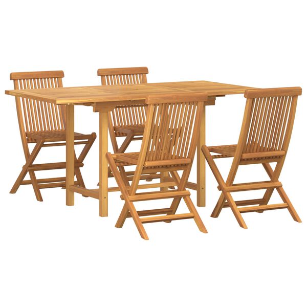 vidaXL Ensemble de salle &agrave; manger pour jardin 5 pcs Marron