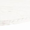 vidaXL Dessus de table blanc 70x35x2,5 cm bois de pin massif ovale