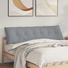 vidaXL Coussin de Dos Gris clair 180 x 19 x 50 cm tissu