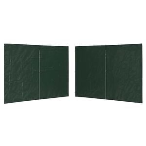 vidaXL Paroi de tente r&eacute;ception 2 pcs avec fermeture &eacute;clair PE Vert
