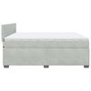 vidaXL Sommier &agrave; lattes de lit et matelas Gris clair 200x200cm Velours