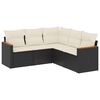 vidaXL Patio Sofa Set 5 place Black and Cream