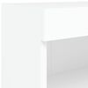 vidaXL Unit&eacute;s murales TV avec LED 5 pcs blanc bois d'ing&eacute;nierie