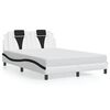 vidaXL Cadre de lit Viana sans matelas blanc et noir 120x200 cm similicuir