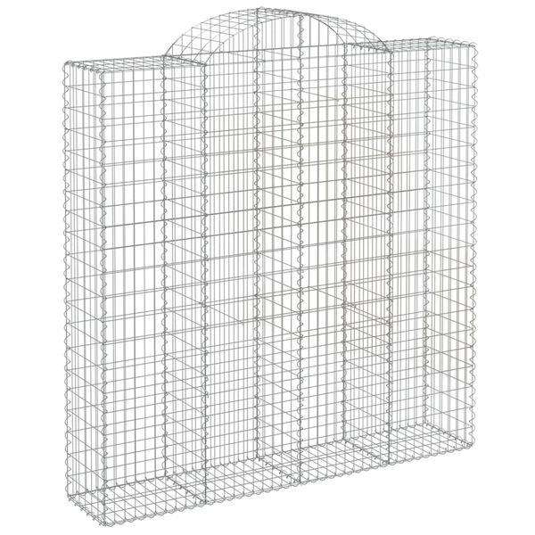 vidaXL Paniers &agrave; gabions arqu&eacute;s 10 pcs 200x50x200/220 cm Fer galvanis&eacute;