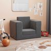 vidaXL Canap&eacute;-lit pour enfants Anthracite Peluche douce