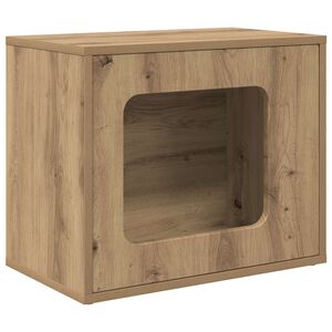 vidaXL Maison pour chat Ch&ecirc;ne artisanal 51 x 30 x 42,5 cm