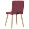 vidaXL Chaises &agrave; manger lot de 6 rouge bordeaux tissu
