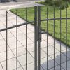 vidaXL Porte Double avec verrouillage Gris 400 x 199.5 cm Acier