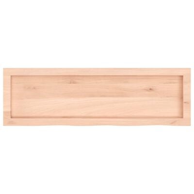 vidaXL Comptoir de salle de bain 100x30x(2-6)cm bois massif non traité