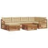 vidaXL Ensemble de canap&eacute;s d'ext&eacute;rieur 7 pc Naturel et Beige