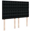 VidaXL Cadre de lit ottoman avec matelas noir 140x200 cm tissu