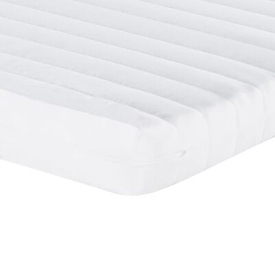 vidaXL Lit de jour avec gigogne et matelas crème 100x200 cm tissu