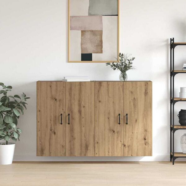 vidaXL Armoire Murale 2 pcs Ch&ecirc;ne artisanal 69,5 x 34 x 90 cm