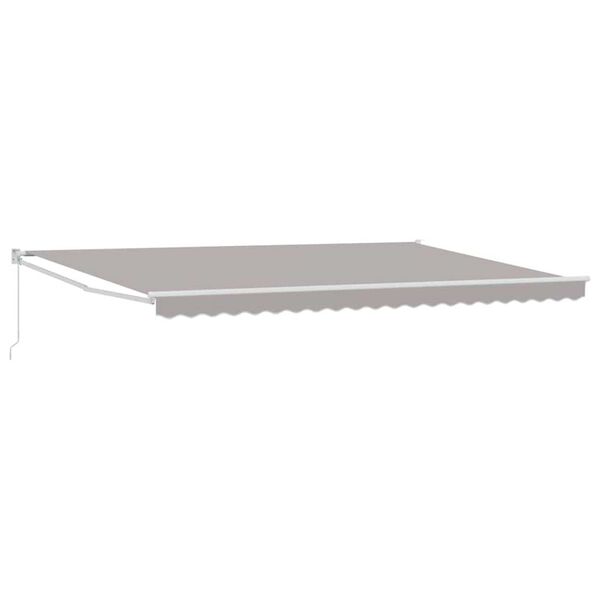 vidaXL Auvent R&eacute;tractable Gris clair 500 &times; 300 cm Tissu et M&eacute;tal
