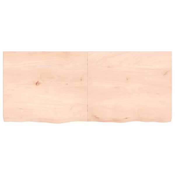 vidaXL Comptoir de salle de bain 140x60x(2-6)cm bois massif non trait&eacute;