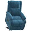 vidaXL Fauteuil de massage Bleu Velours