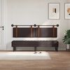 vidaXL T&ecirc;te de lit suspendue Marron fonc&eacute; 170 x 55 x 5 cm PU antique