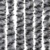 vidaXL Rideau anti-mouches gris et noir et blanc 90x200 cm chenille