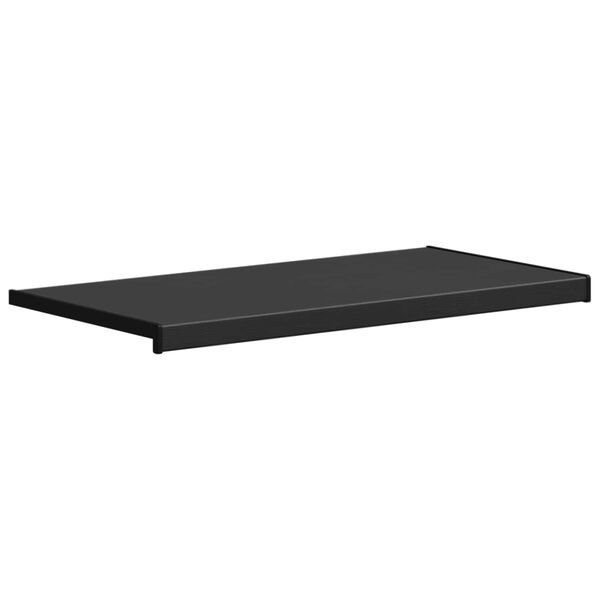 vidaXL Appui de fen&ecirc;tre Noir avec grain de bois 80 x 40 x 4,5 cm PVC