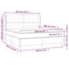 vidaXL Sommier &agrave; lattes de lit matelas et LED Cr&egrave;me 160x200 cm Tissu
