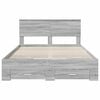 vidaXL Cadre de lit Gris Sonoma 140 x 200 cm Bois d'ing&eacute;nierie