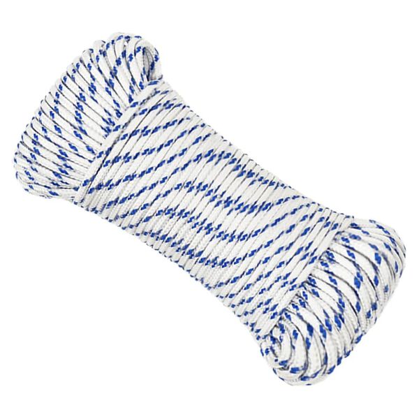 vidaXL Corde de bateau Blanc 4 mm 250 m polypropyl&egrave;ne