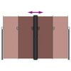 vidaXL Auvent lat&eacute;ral r&eacute;tractable marron 220x1000 cm