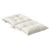 vidaXL Coussins de chaise à dossier bas lot de 6 crème mélangé tissu
