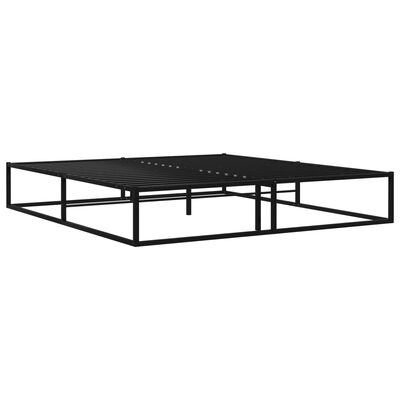 vidaXL Cadre de lit sans matelas noir métal 160x200 cm