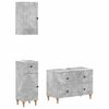 vidaXL Ensemble de meuble de salle de bain 3 pi&egrave;ces ALKMAAR Gris b&eacute;ton