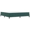 vidaXL Lit &agrave; ressorts avec matelas Vert fonc&eacute; 200 x 210 cm tissu