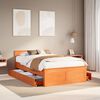 vidaXL Cadre de lit sans matelas avec t&ecirc;te de lit brun cire 120x200 cm