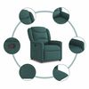 vidaXL Fauteuil inclinable Vert fonc&eacute; Tissu