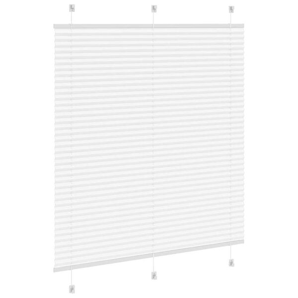 vidaXL Store pliss&eacute; blanc 120x100cm largeur du tissu 119,4cm polyester