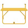 vidaXL Table Suspendue de Balcon Moutarde 60 x 39 x 65 cm Acier