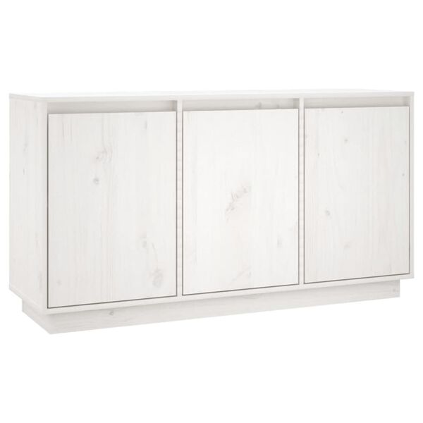 vidaXL Buffet Blanc 111x34x60 cm Bois massif de pin