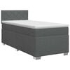 vidaXL Lit boxspring avec matelas Gris fonc&eacute; 80 x 200 cm Tissu