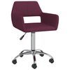 vidaXL Chaises pivotantes &agrave; manger lot de 6 violet tissu